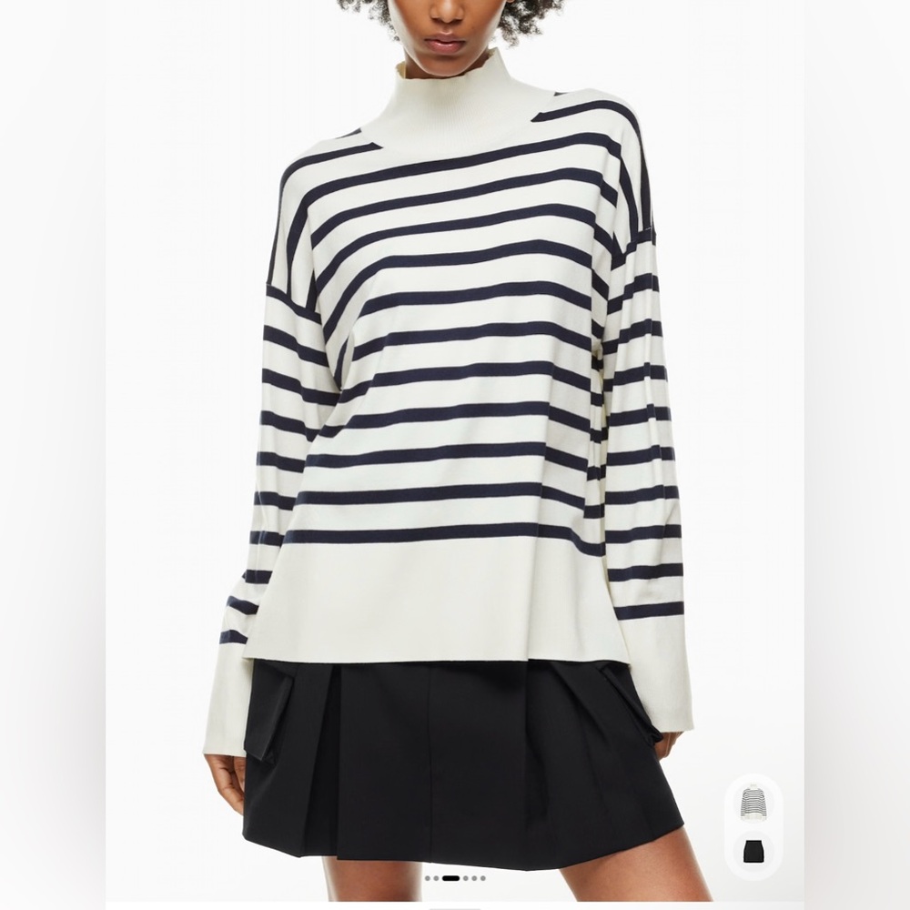 Aritzia babaton turtleneck striped sweater
